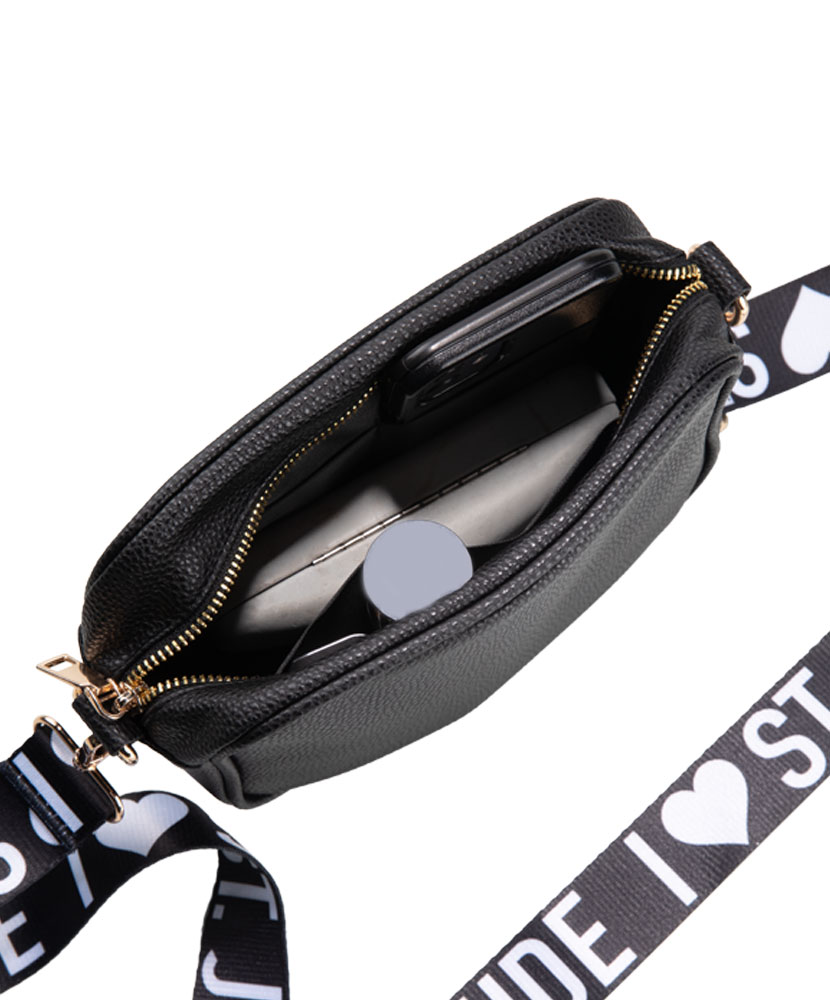 Faux Leather Crossbody with Changeable Strap